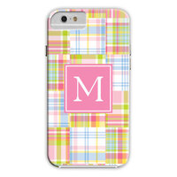 Pink Madras Patch iPhone Hard Case