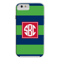 Navy and Kelly Rugby iPhone Hard Case
