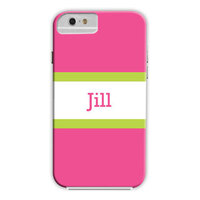 Raspberry and Lime Stripe iPhone Hard Case