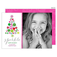 Sparkle Holiday Peace Tree Photo Cards