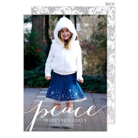 Simple Peace Holiday Photo Cards