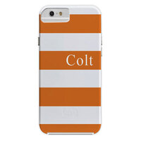 Orange and White Stripe iPhone Hard Case