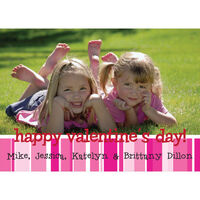 Valentine Stripes Photo Cards