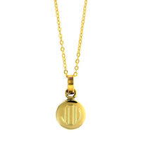 Small Gold Plated Pendant on Rope Chain Necklace