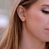 Round Gold Plated Earrings