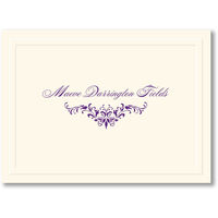 Flourish Scroll Engraved Foldover Note Cards