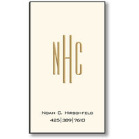 Vertical Calling Cards with Black Painted Edge Boardstock