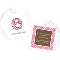 Bubblegum and Chocolate Big Dots Luggage Tags
