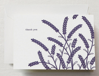 Letterpress Lavender Thank You Boxed Note Cards