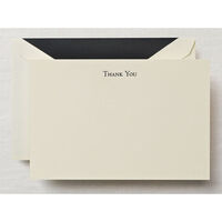 Black Thank You Note Boxed Note Cards - Hand Engraved