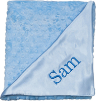 Blue Snuggle and Satin Blanket