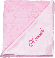 Pink Snuggle and Satin Blanket