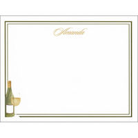 White Wine and Bottle Correspondence Cards