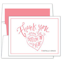 Thank You from the Bottom of My Heart Note Cards