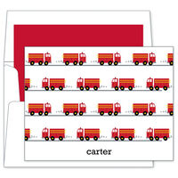 Fire Truck Foldover Note Cards
