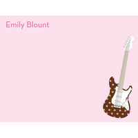 Let's Rock Pink Flat Note Cards