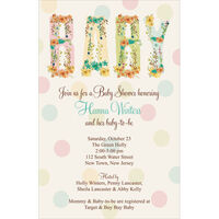 Baby Blooms Shower Invitations