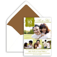 Green Apple Save the Date Photo Cards