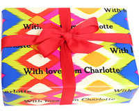 Colorful Ikat Personalized Gift Wrap