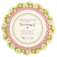 Party Plate Scalloped Die-cut Invitations