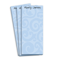 Blue Patterned Skinnie Notepads