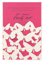 Ivory Butterfly Die-cut Pocket Invitations