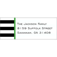 Black Stripe Return Address Labels