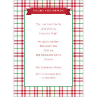Red and Green Check Invitations