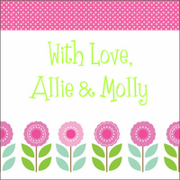 Dots & Daisies Square Gift Stickers