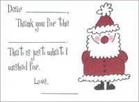 Santa Fill-In Thank You Note cards