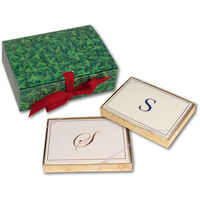Boxwood Initial Gift Box Set by Caspari