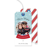 Snowglobe Photo Hanging Gift Tags