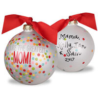 You're the Greatest Mom Glass Christmas Ornament