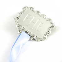 Rectangular Sterling Silver Pacifier Clip