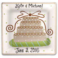 Wedding Cake Square Platter