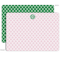 Personalized Pink Blush Tile Stationery