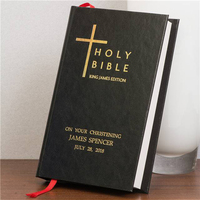 King James Bible with Personalized Black Cover