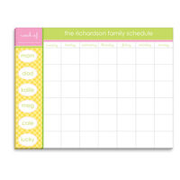 Yellow Gingham Weekly Schedule Pad