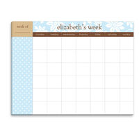 Country Floral Weekly Schedule Pad