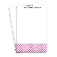 Pink Gingham Notepads