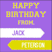 Purple Tab Birthday Gift Stickers