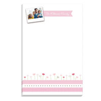 Pink Ribbon and Flower Photo Notepads
