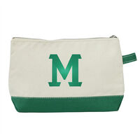 Personalized Bright Green Trimmed Cosmetic Bag