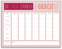 Pink Do Your Chores Calendar