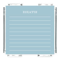 Light Blue Lined Memo Square with Acrylic Holder