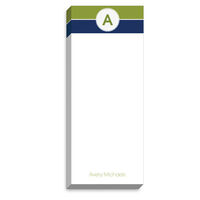 Navy and Green Stripe Tall Notes -REFILL ONLY