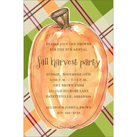 Plaid Pumpkins Invitations
