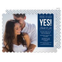 Navy This Is It Engagement Invitations