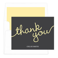 Charcoal Marker Thank You Note Cards