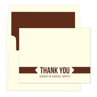 Chocolate Thank You Banner Note Cards
